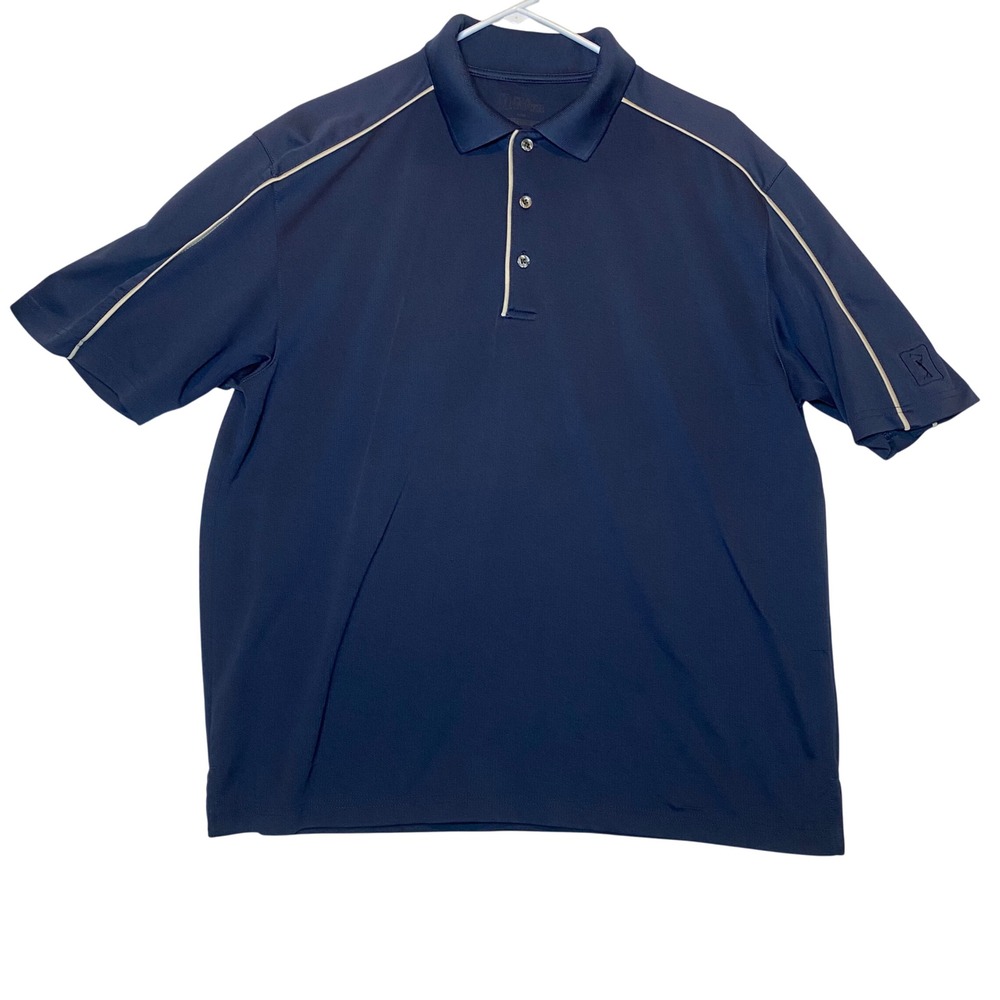PGA Tour Mens‎ Golf Polo Shirt Short Sleeve Athletic Blue XXL Lightweight Snag